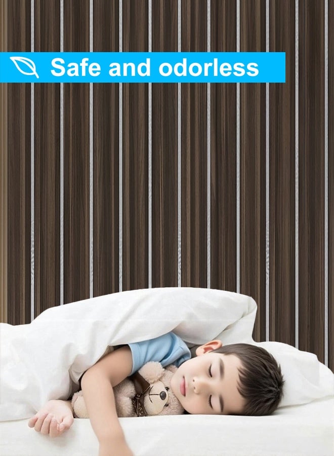 نوايوو ورق جدران بنمط شرائح الخشب، مقاس 15.7 بوصة × 393 بوصة، ورق جدران ذاتي اللصق بنمط الخشب، ورق جدران من الفينيل PVC مقاوم للماء، ورق لاصق بنمط شرائح الخشب الصناعي (CSGS007) - Image 5